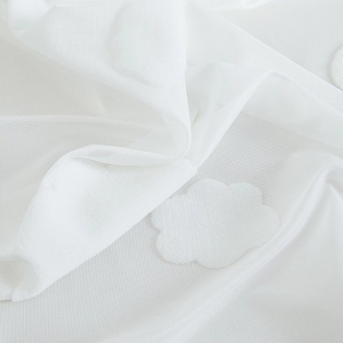 Cloud Pattern White Sheer Curtains for Children's Room | Cute Sheer Drapes for Girl & Boy's Room