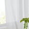 Leaves Pattern White Sheer Curtains for Living Room | Custom White Sheer Drapes for Bedroom