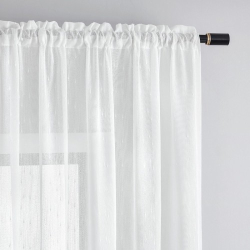 Raindrop Texture White Sheer Curtains for Living Room | Cozy Sheer Drapery for Bedroom Decor