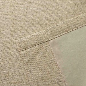 Green Leaves Embroidery Linen Look Blackout Curtains | Custom Curtain Supplier