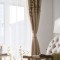 Green Leaves Embroidery Linen Look Blackout Curtains | Custom Curtain Supplier