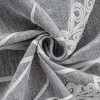 Gray Flowers Embroidery Faux Linen Blackout Curtains | Custom Light Blocking Panels Drapery