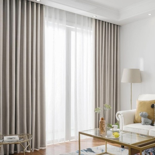 Faux Linen Curtains for Living Room & Bedroom | Modern Style Blackout Draperys