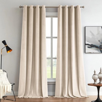 Premium Light Blocking Velvet Curtains | Velvet Drapes Blackout for Living Room & Bedroom | Velvet Curtain Panels