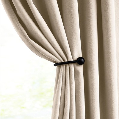 Premium Light Blocking Velvet Curtains | Velvet Drapes Blackout for Living Room & Bedroom | Velvet Curtain Panels