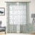 Green Sheer Embroidered Drapes | Leaf Pattern Faux Linen Sheer Curtains | Drapes for Bedroom Living Room
