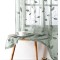 Green Sheer Embroidered Drapes | Leaf Pattern Faux Linen Sheer Curtains | Drapes for Bedroom Living Room