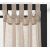 Faux Linen Sheer Canopy Bed Curtain | 4 Corner Bed Canopies & Drapes | Buttoned Tap Top Bed Canopy Curtains