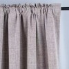 100% Blackout Curtains for Bedroom | Faux Linen Curtains with Gray Back Coating | Back Tap Blackout Drapes