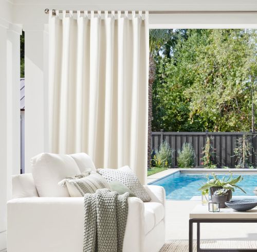 Tab Top Outdoor Curtains for Porch| Windproof Weatherproof Curtain for Cabana, Pergola and Gazebo