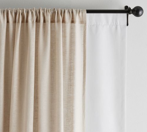 White Blackout Curtain Liners for Window | Noise Reducing Light Blocking Liner for Sheer Curtains | Wholesale Factory