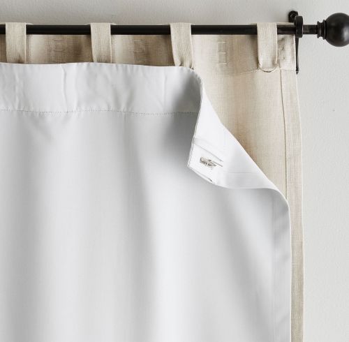 White Blackout Curtain Liners for Sheer Curtains | Noise Reducing Light Blocking Liner for Drapes | Wholesale Factory