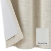 Linen Blackout Curtain Liners | 2-layer Light Blocking Curtains | linen Sheer Curtain + White Blackout Liner  for Curtains