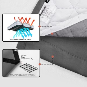 Thick Cotton-Padded Thermal Insulated Curtain for Winter & Cold Climates | Outdoor Windproof Blackout Door Curtains
