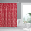 Red Collection Bathroom Shower Curtain | Stain-Resistant Mildew-Resistant Waterproof Shower Curtain | Custom