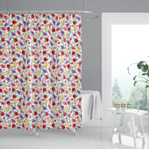 Red Collection Bathroom Shower Curtain | Stain-Resistant Mildew-Resistant Waterproof Shower Curtain