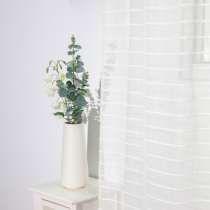 Faux Linen White Sheer Curtains | Rod Pocket Voile Curtains for Living Room | Curtain Factory ODM&OEM