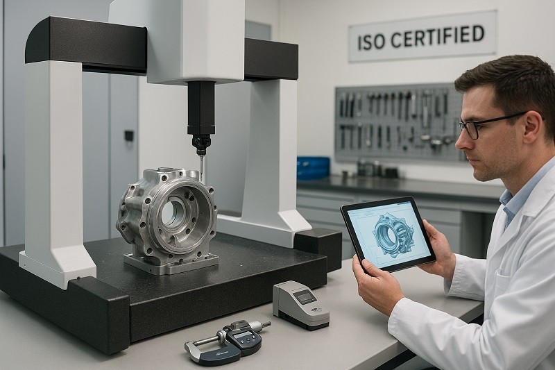 A robotic arm working in tandem with a CNC machine in a smart factory.