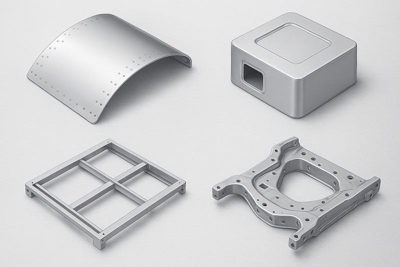 CNC press brake accurately bending a large sheet of steel