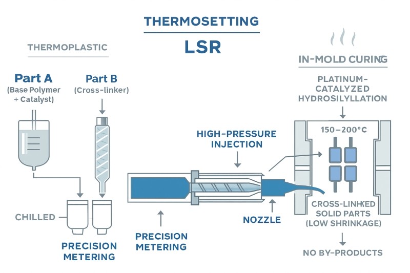 Core Principles of Silicone Injection Molding Diagram