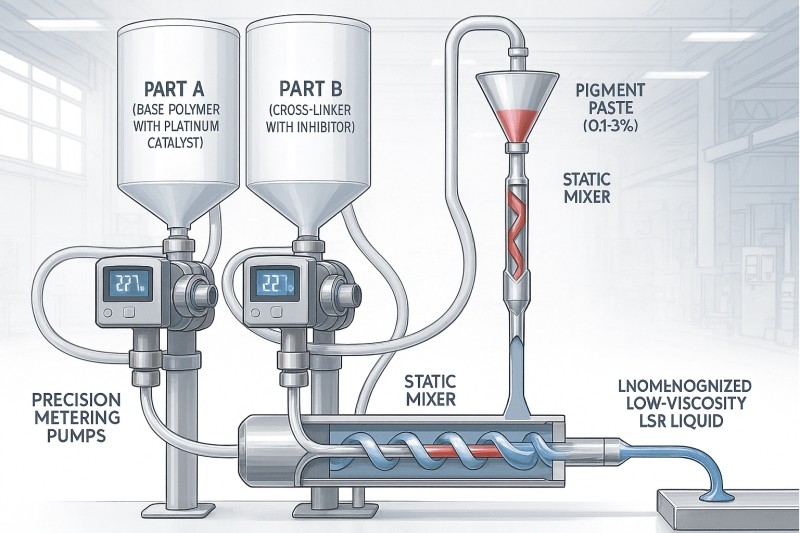 LSR Material Mixing Preparation