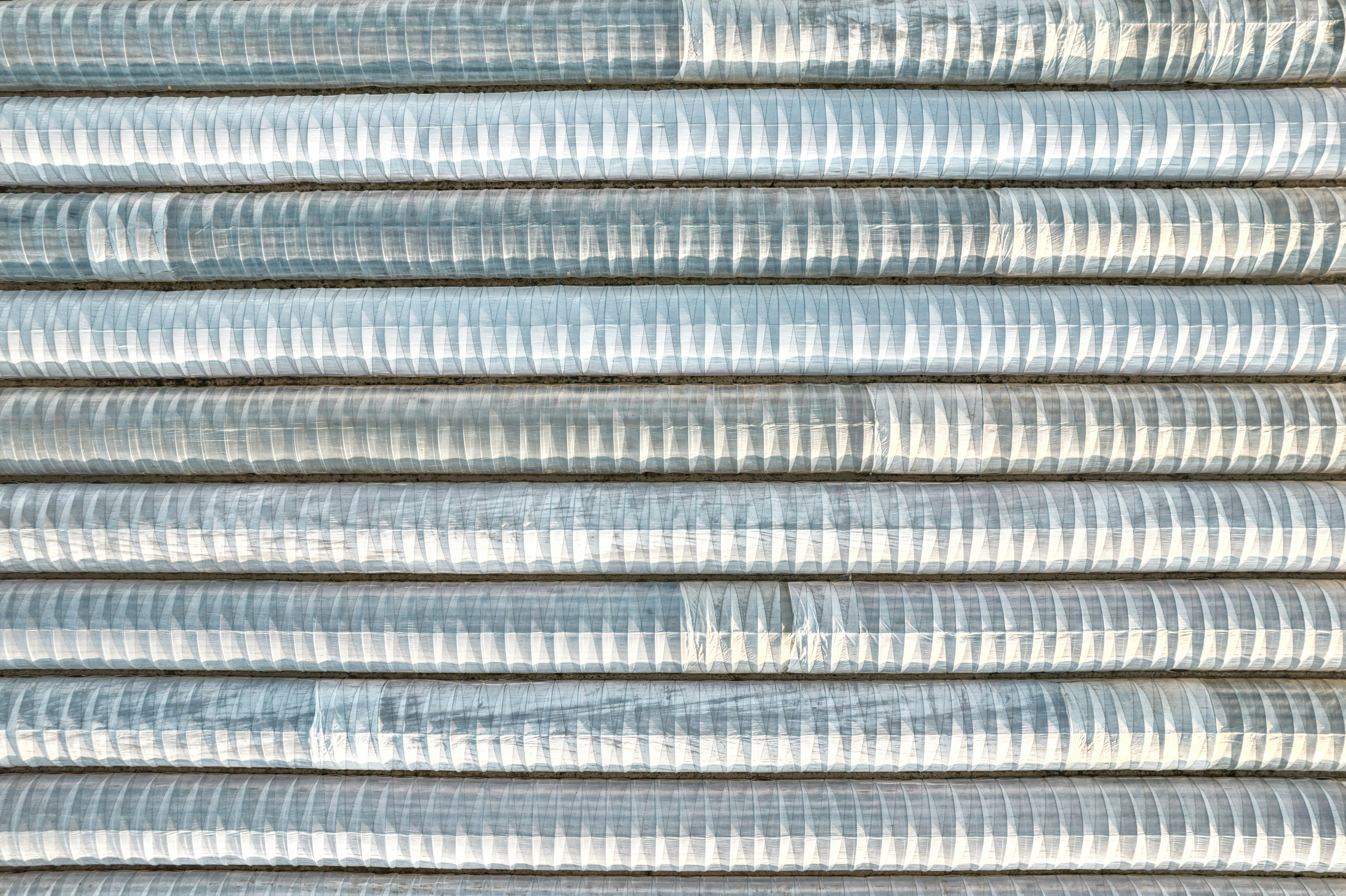 Stack of high-purity aluminum ingots ready for melting