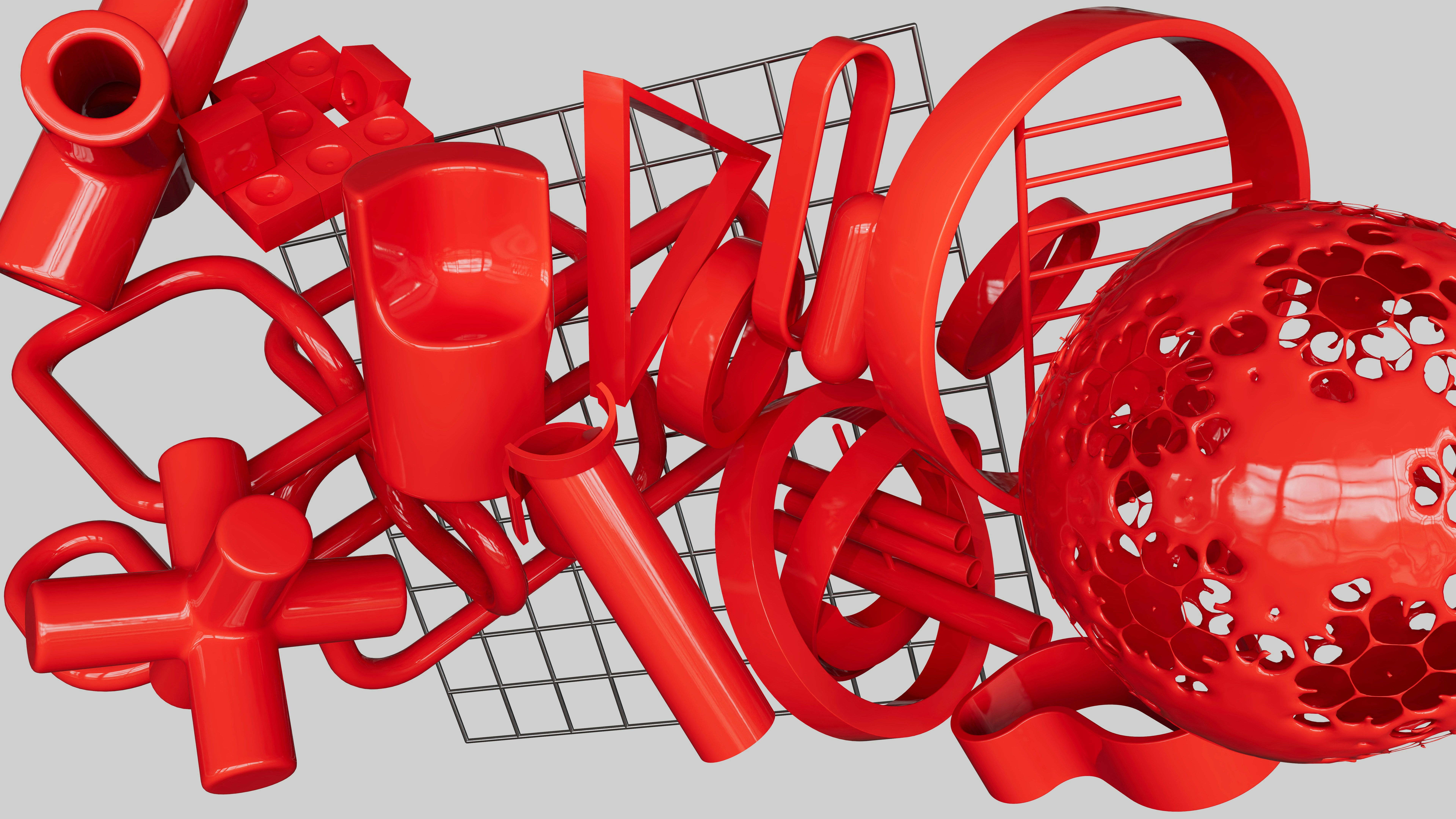 An example showing a multi-part assembly being consolidated into a single 3D printed part