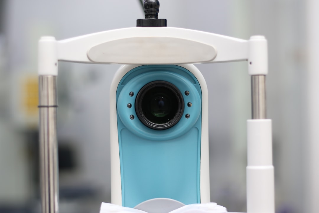 Close-up of a 3D endoscopic camera for robotic surgery