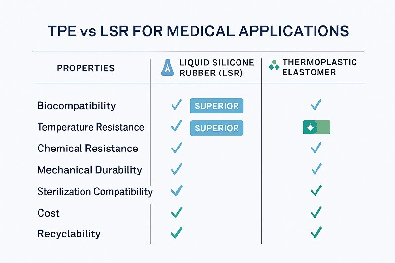 An image illustrating the TPE injection molding process, showing plastic pellets being melted and injected into a mold.