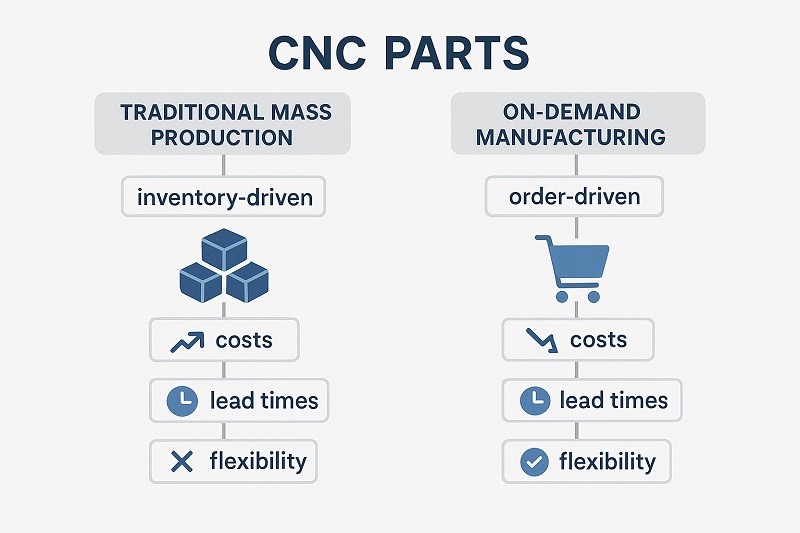A collection of diverse and custom CNC milled parts in various materials