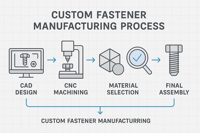 Custom fastener design and manufacturing process