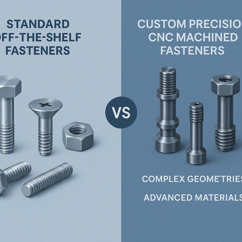 A close-up of a custom fastener being installed in an aerospace component