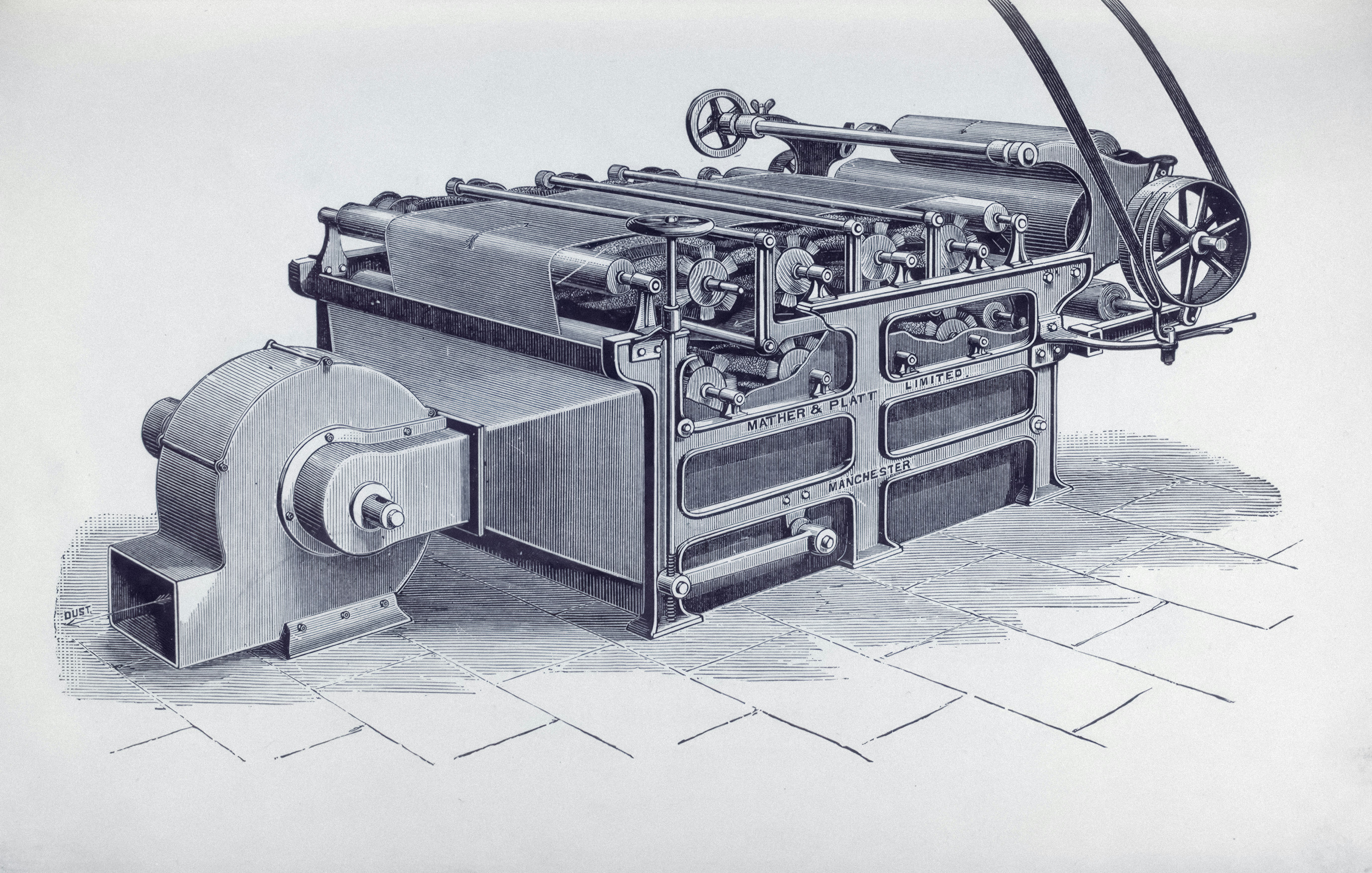CNC machine with a part being machined
