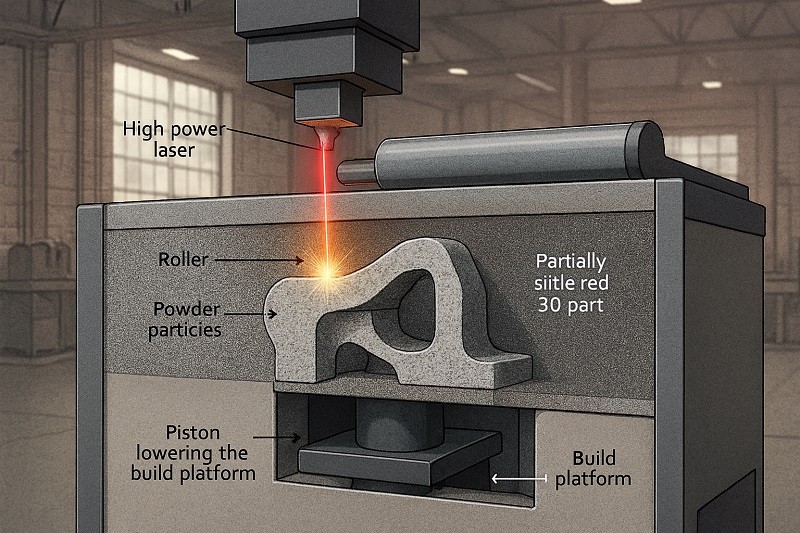 A graph showing the cost-per-part comparison between 3D printing and injection molding, illustrating the break-even point.