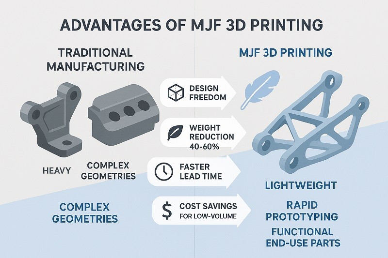A team of engineers collaborating over an MJF-printed automotive component