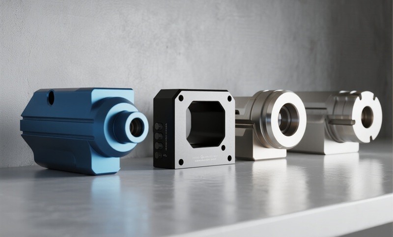 A CNC machine cutting a metal block