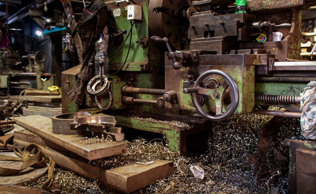 A CNC machine operating with precision in a clean workshop