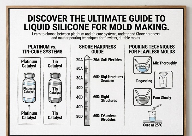 A visual comparison of two different types of liquid silicone, perhaps showing different colors or textures.