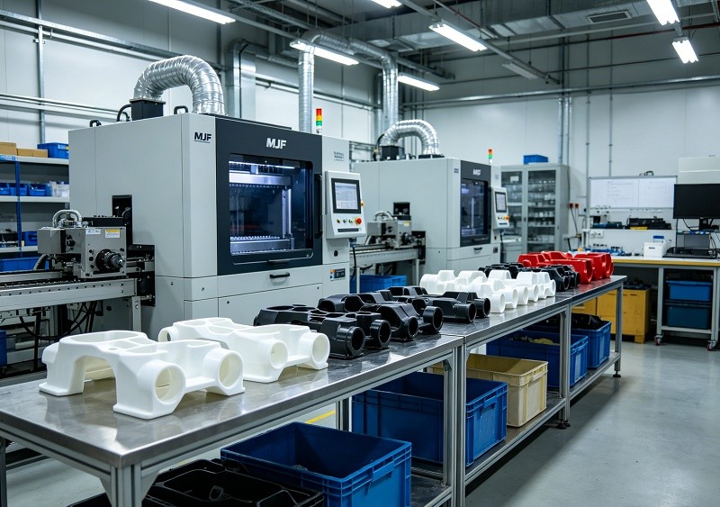 How the Multi Jet Fusion 3D Printing Process Works Diagram illustrating the Multi Jet Fusion 3D printing process