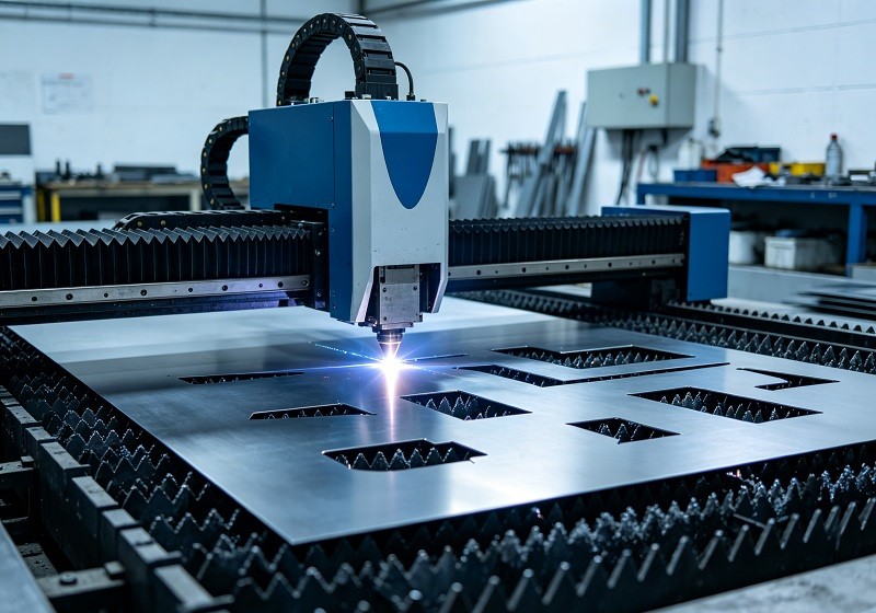 Illustration of a CAD design for a custom metal part
