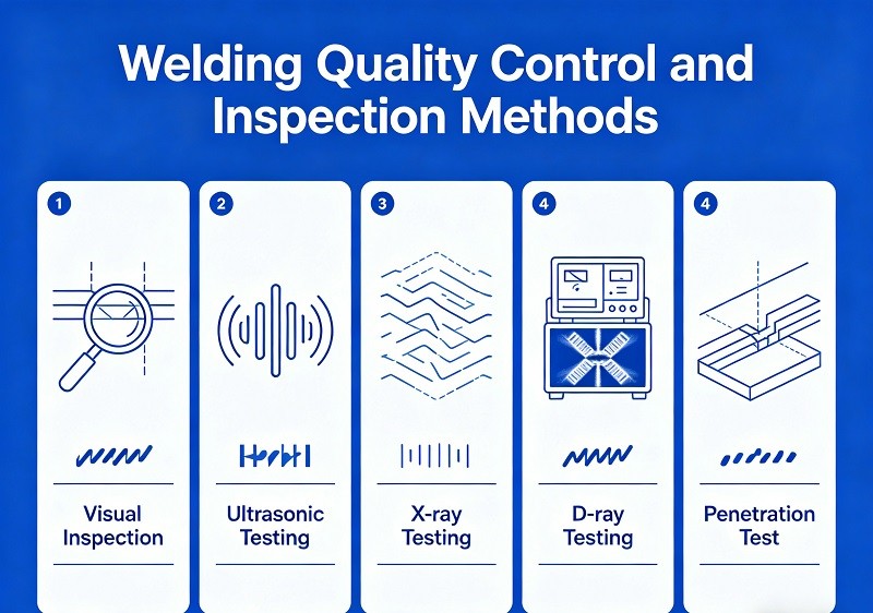 A diagram illustrating the five basic weld joint types: Butt, Lap, Tee, Corner, and Edge.
