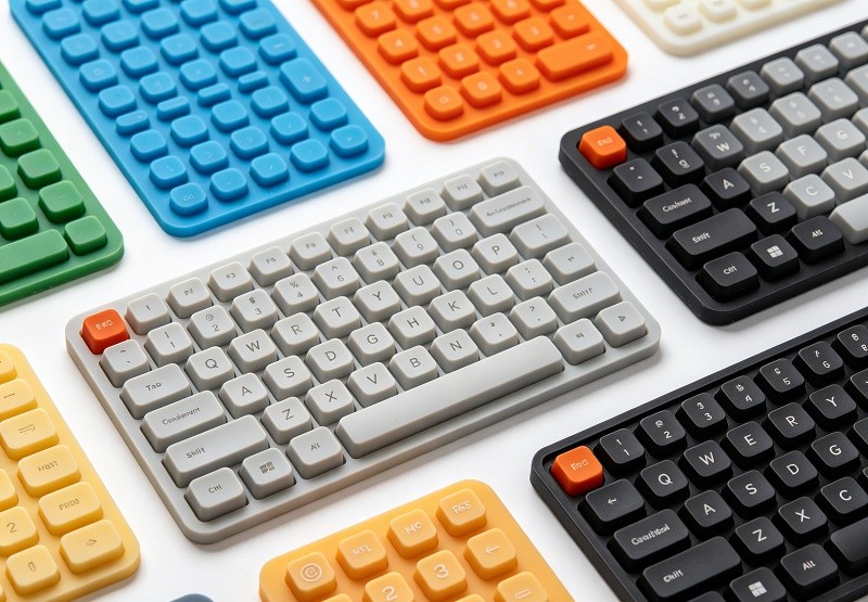 Silicone rubber raw material and finished keypads