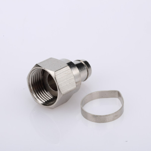 Waterproof F Male Crimp Connector CNC Turning Stamping Nickel Plated for RG6 Cable