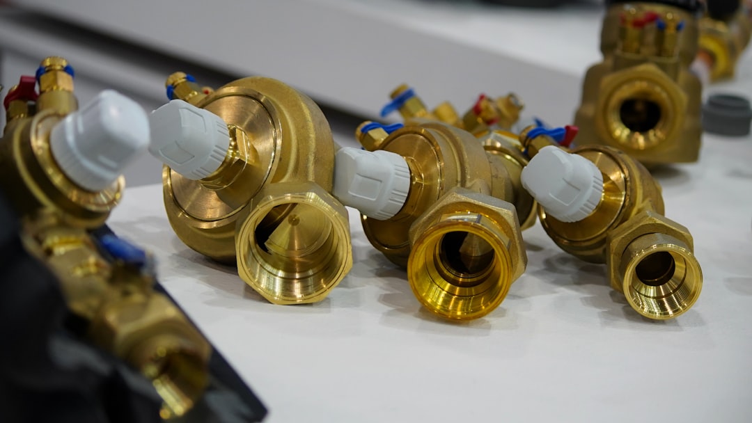 Close-up of an advanced brass hardline connector with improved seizing mechanism