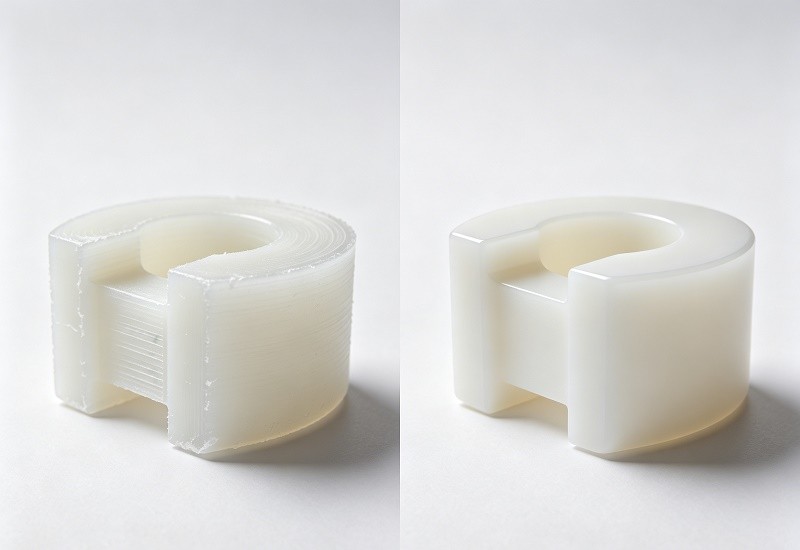 SLA 3D Print Part Before After-Post-Processing