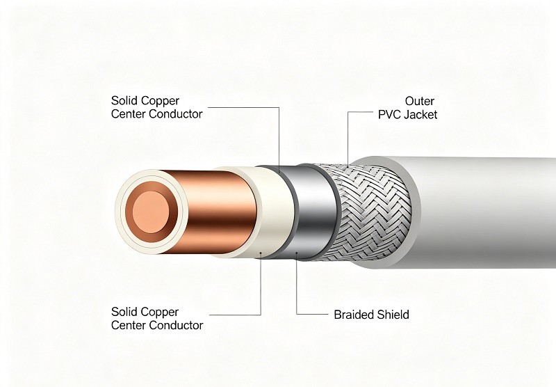 Side-by-side comparison of a PAL connector and an F-Type connector