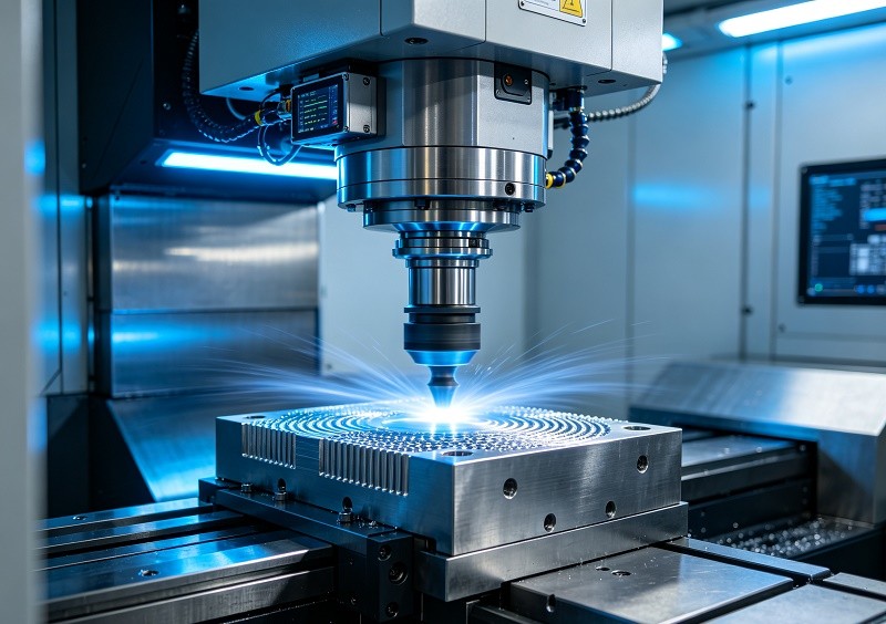 AI-powered CNC machining system in operation at SOMI Custom Parts precision manufacturing facility