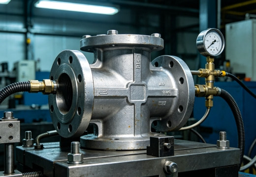 Industrial valve body and pump housing made from custom aluminum die casting