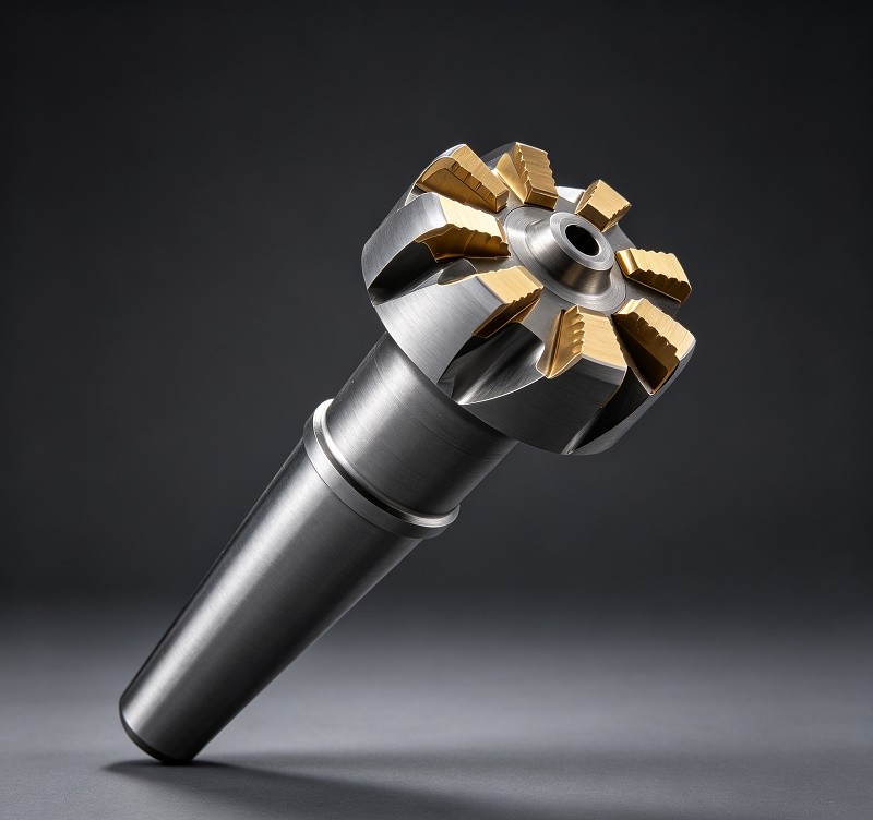 Precision CNC milling operation on metal part for hybrid manufacturing