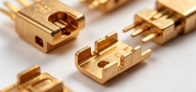 Custom progressive die stamped connector and terminal parts